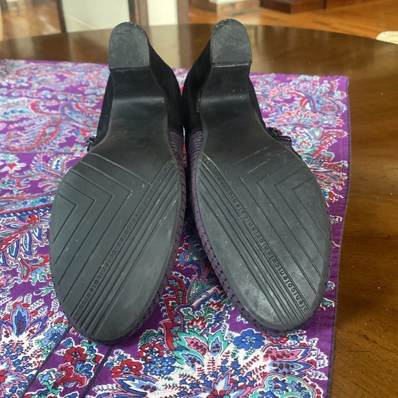 Nicole purple & black suede short boots - Picture 5 of 7